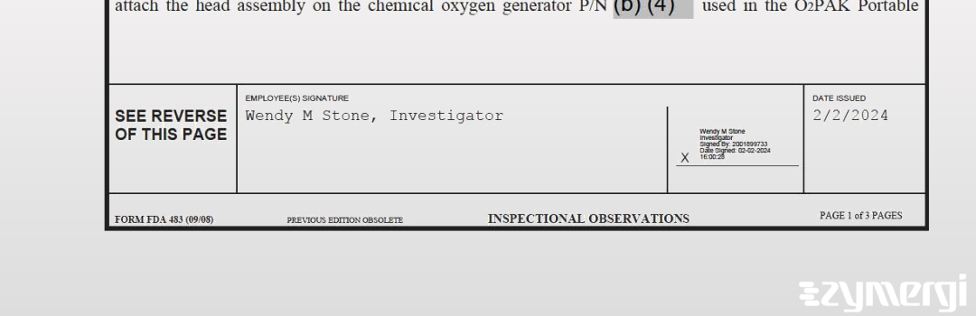 Wendy M. Stone FDA Investigator 