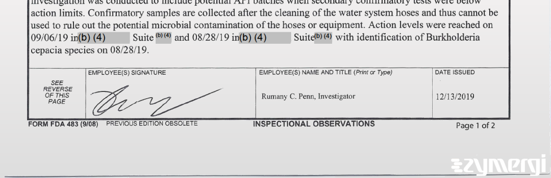 Rumany C. Penn FDA Investigator