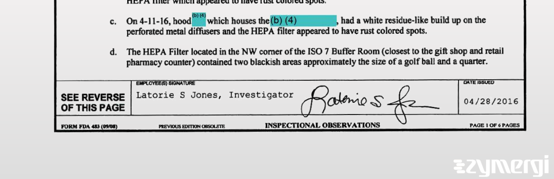 Latorie S. Jones FDA Investigator