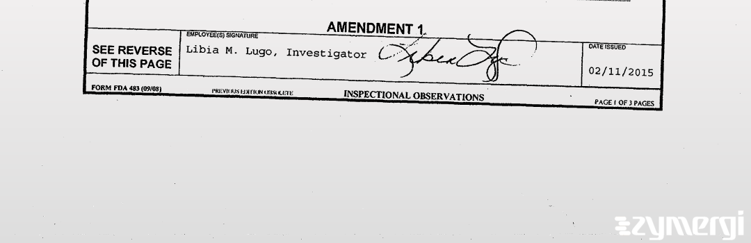 Libia M. Lugo FDA Investigator Vilmary Negron Rodriguez FDA Investigator