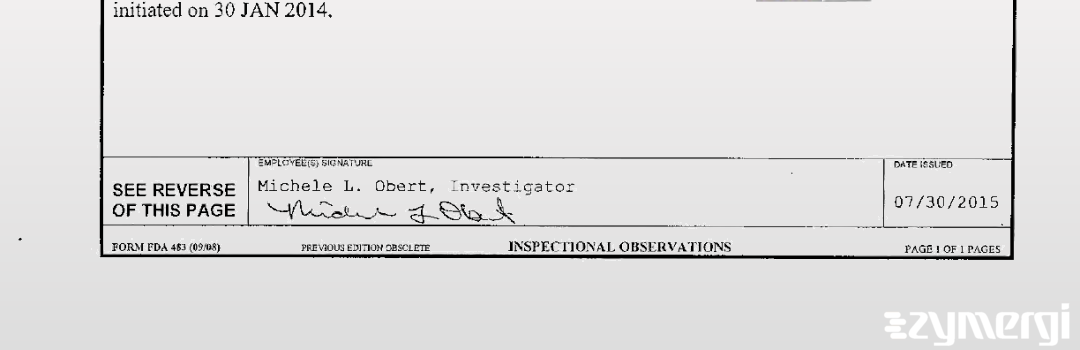 Michele L. Obert FDA Investigator