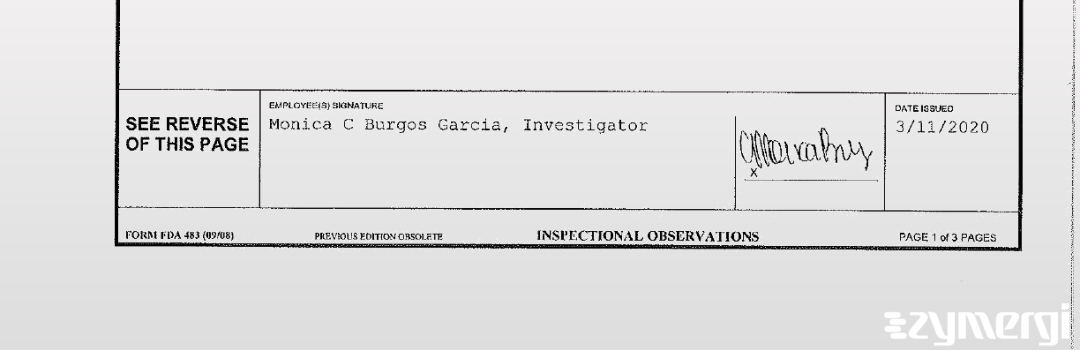 Monica C. Burgos Garcia FDA Investigator Burgos Garcia, Monica C FDA Investigator 