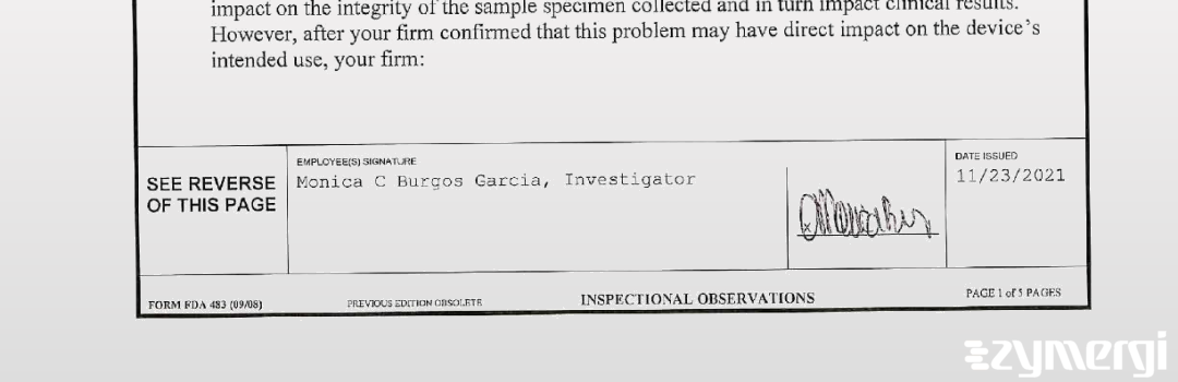 Monica C. Burgos Garcia FDA Investigator Burgos Garcia, Monica C FDA Investigator