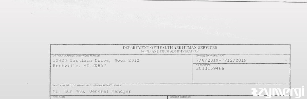 FDANews 483 Beijing HKKY Medical Tech. Co., Ltd. Jul 12 2019 top