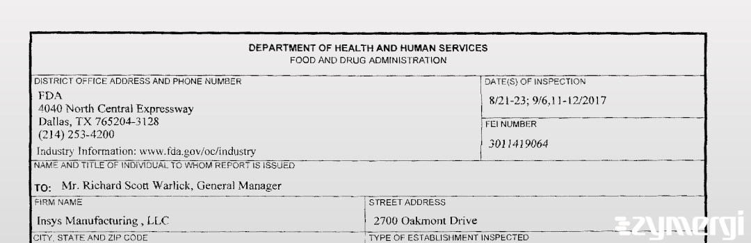 FDANews 483 Benuvia Operations, LLC Sep 12 2017 top