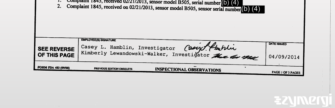 Kimberly Lewandowski-Walker FDA Investigator Casey L. Hamblin FDA Investigator 