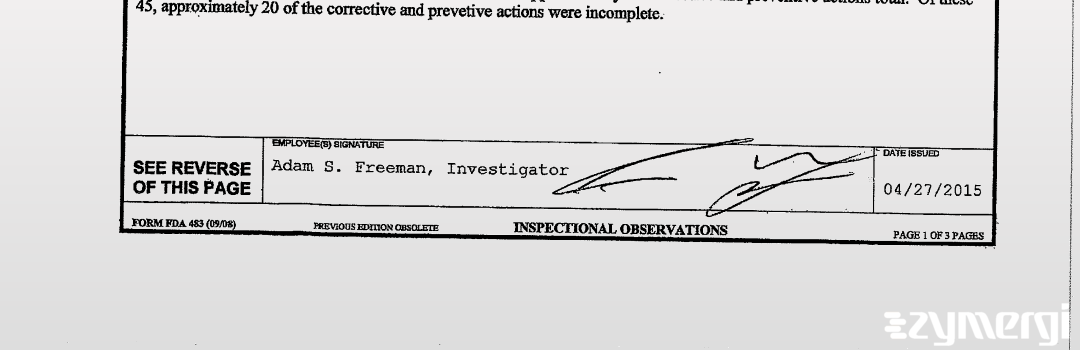 Adam S. Freeman FDA Investigator