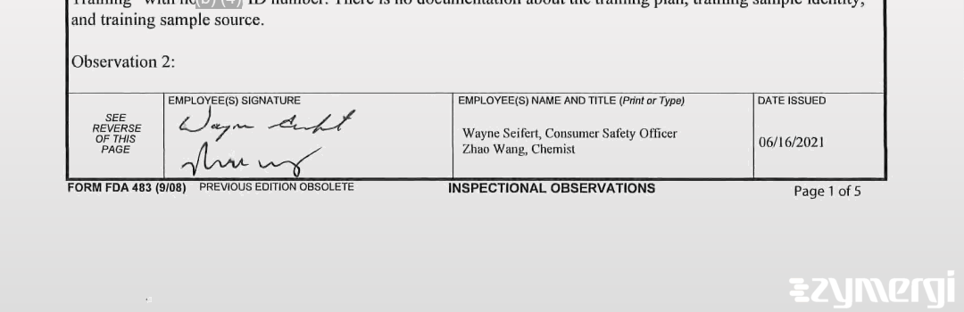 Wayne E. Seifert FDA Investigator