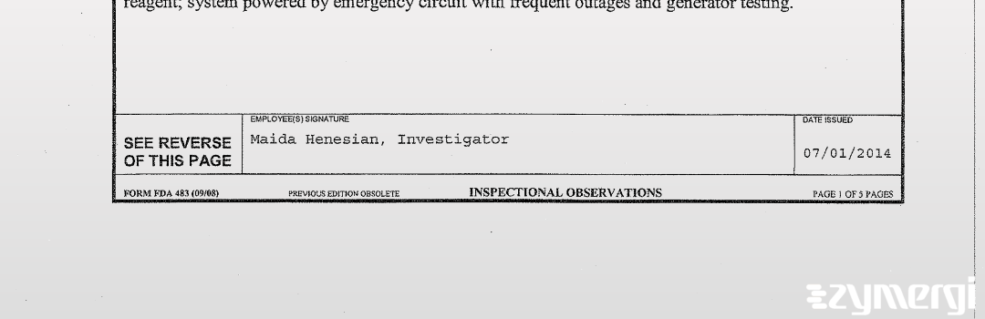 Maida Henesian FDA Investigator