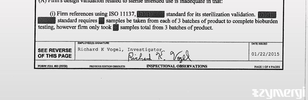 Richard K. Vogel FDA Investigator 