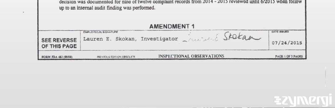 Lauren E. Skokan FDA Investigator Lauren E. Skokan Priest FDA Investigator Skokan Priest, Lauren E FDA Investigator 