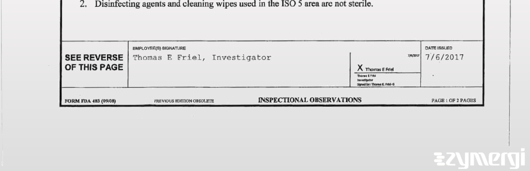 Thomas E. Friel FDA Investigator