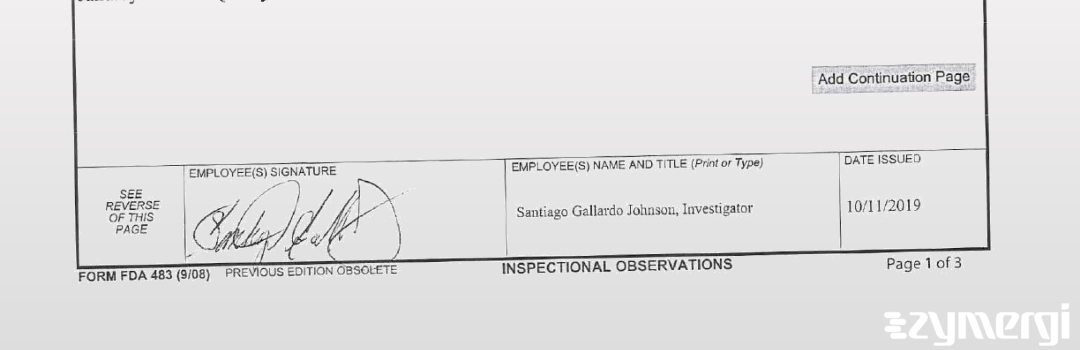 Santiago Gallardo Johnson FDA Investigator Gallardo Johnson, Santiago FDA Investigator 