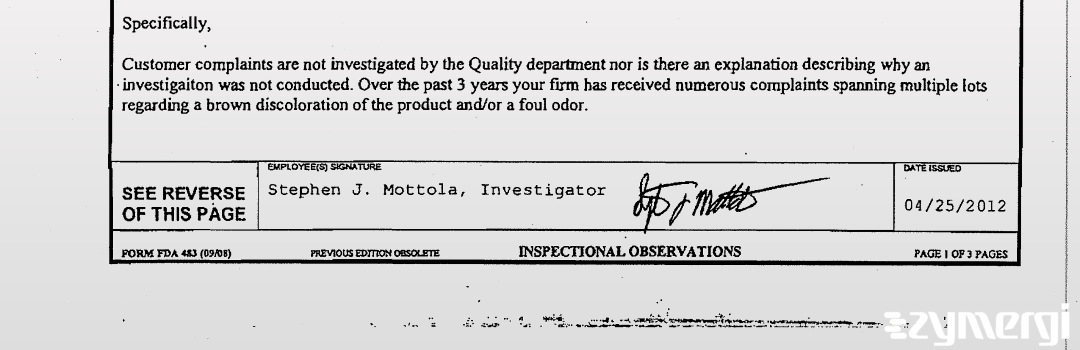 Stephen J. Mottola FDA Investigator