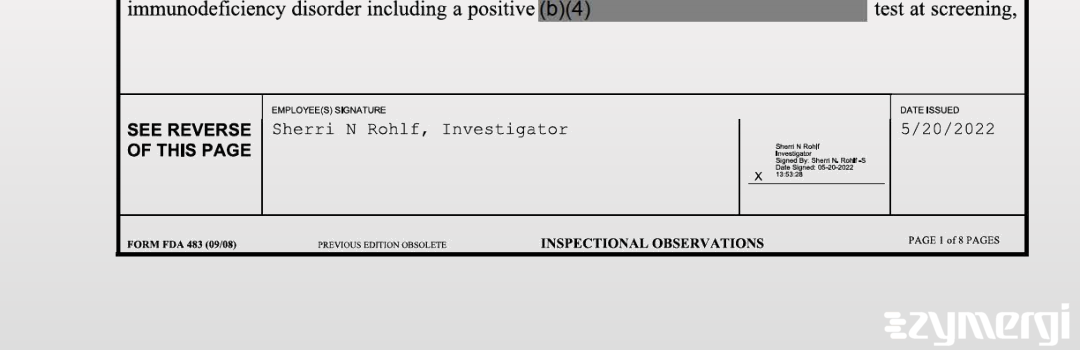 Sherri N. Rohlf FDA Investigator
