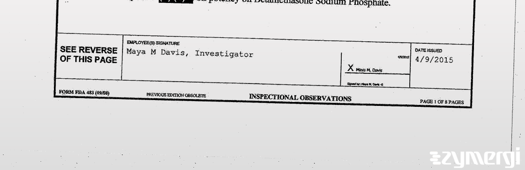 Maya M. Davis FDA Investigator