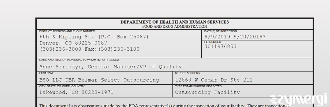 FDANews 483 BSO LLC Sep 20 2019 top