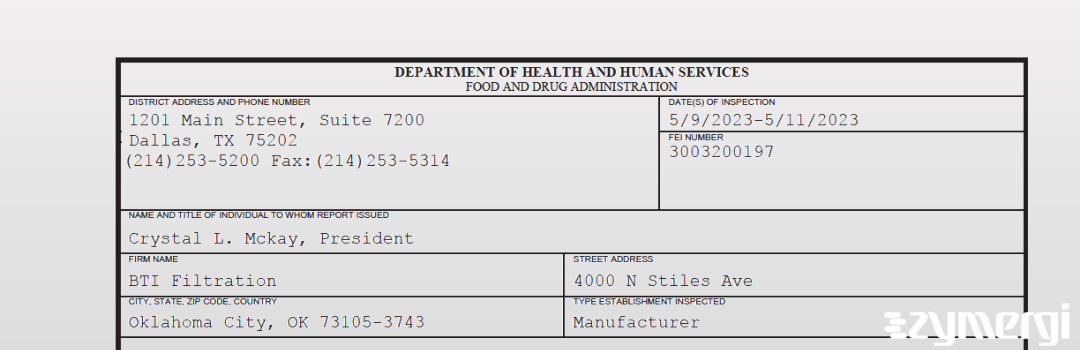 FDANews 483 BTI Filtration May 11 2023 top