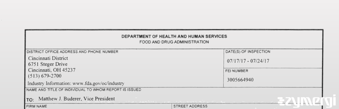 FDANews 483 Buderer Drug Company Inc Jul 24 2017 top