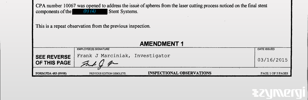 Frank J. Marciniak FDA Investigator