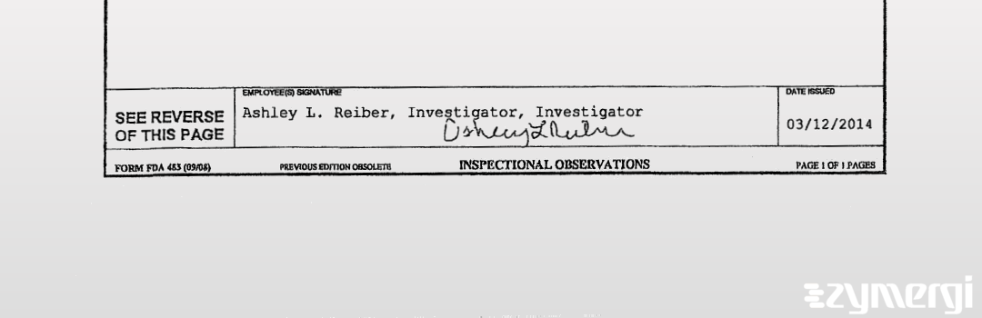 Ashley L. Reiber FDA Investigator