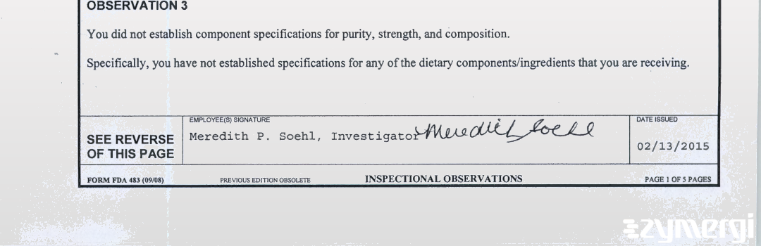 Meredith P. Soehl FDA Investigator