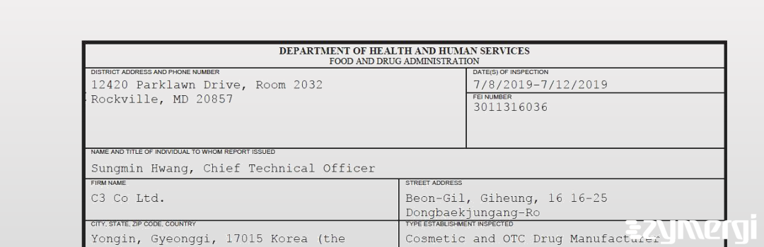 FDANews 483 C3 Co Ltd. Jul 12 2019 top