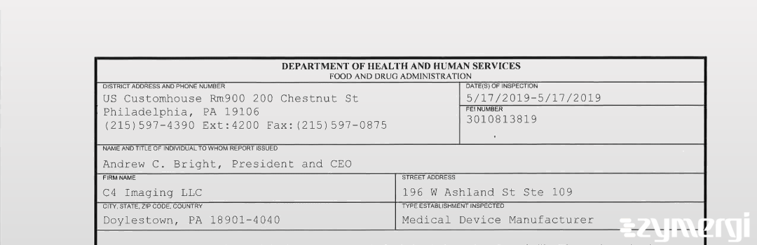 FDANews 483 C4 Imaging LLC May 17 2019 top