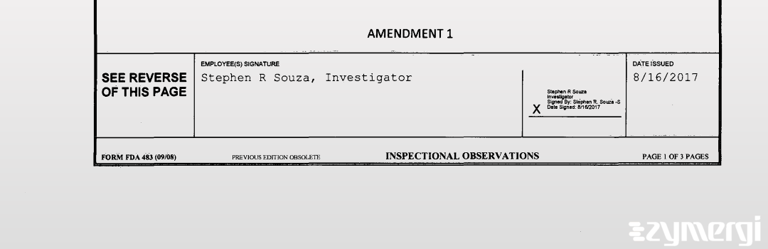 Stephen R. Souza FDA Investigator