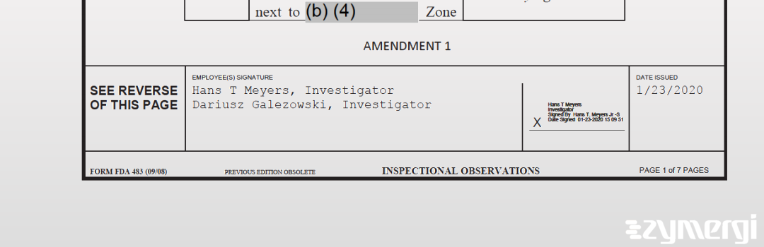 Dariusz Galezowski FDA Investigator Hans T. Meyers FDA Investigator