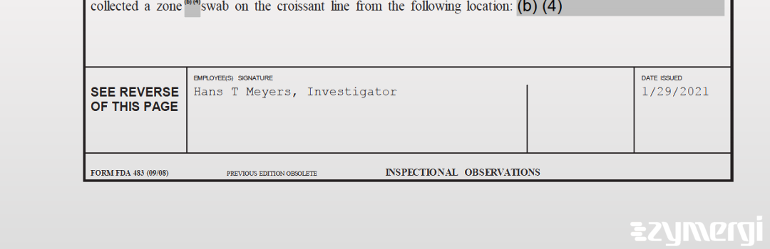 Hans T. Meyers FDA Investigator