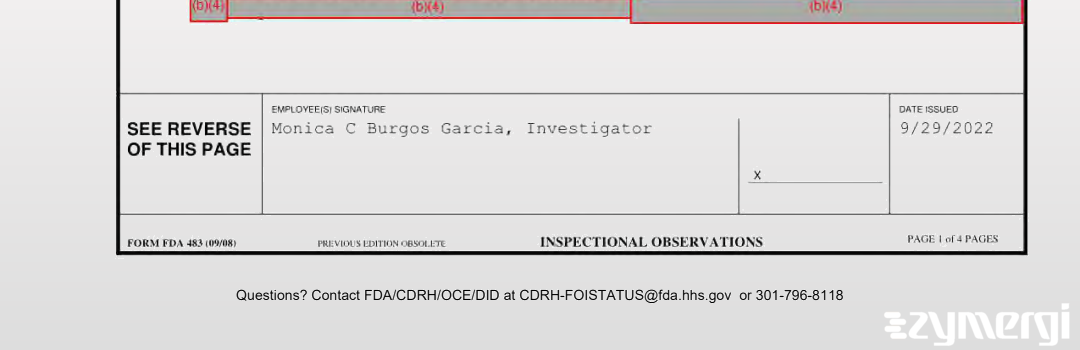 Monica C. Burgos Garcia FDA Investigator Burgos Garcia, Monica C FDA Investigator