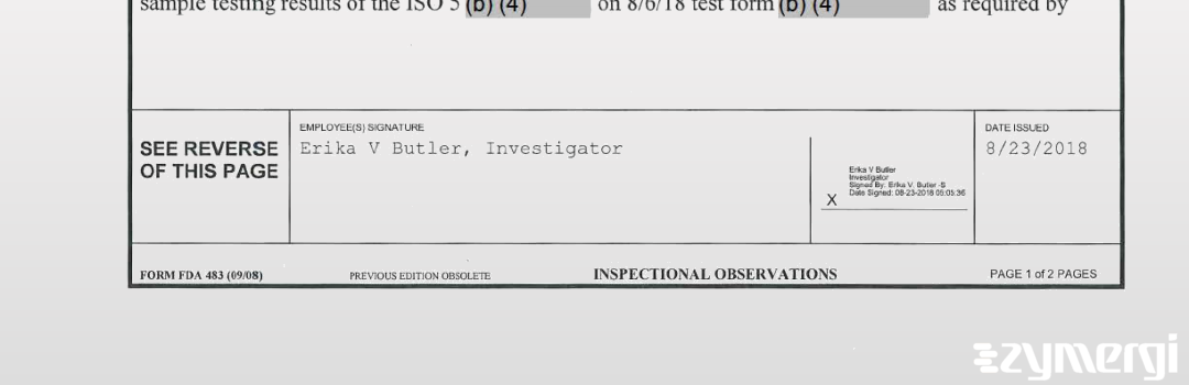 Erika V. Butler FDA Investigator