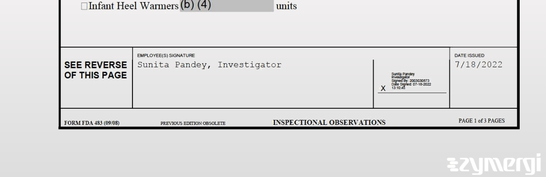 Sunita Pandey FDA Investigator