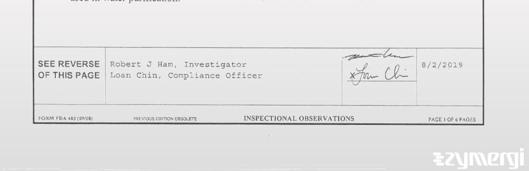 Robert J. Ham FDA Investigator Loan Chin FDA Investigator 