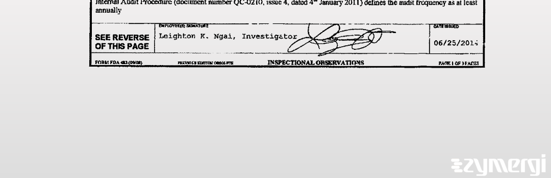 Leighton K. Ngai FDA Investigator