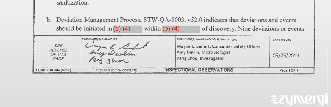 Wayne E. Seifert FDA Investigator 