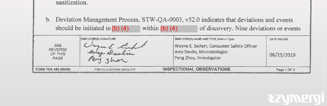 Wayne E. Seifert FDA Investigator 