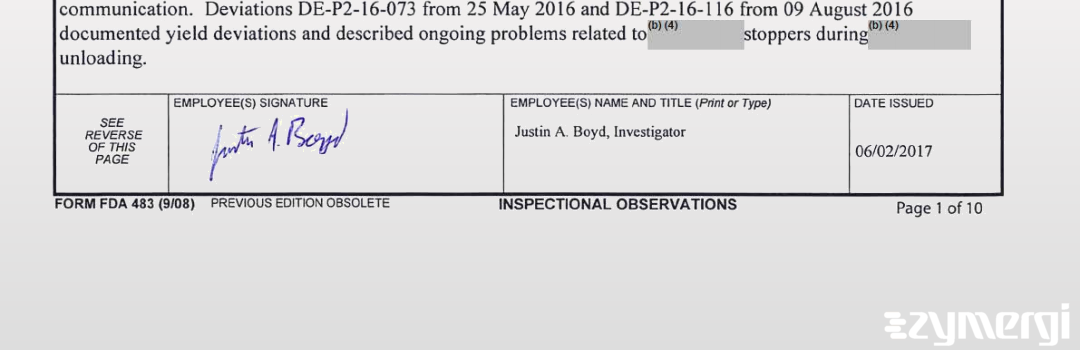 Justin A. Boyd FDA Investigator 