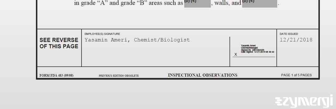 Yasamin Ameri FDA Investigator
