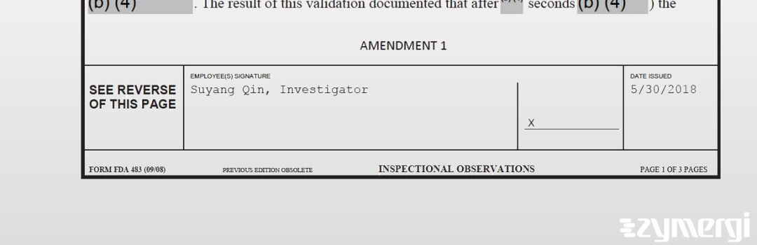 Suyang Qin FDA Investigator