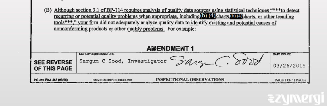 Sargum C. Sood FDA Investigator 