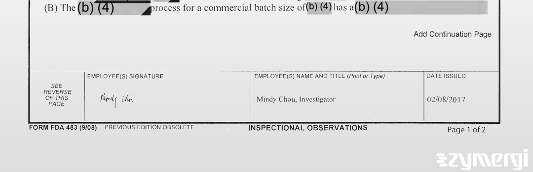 Mindy M. Chou FDA Investigator 