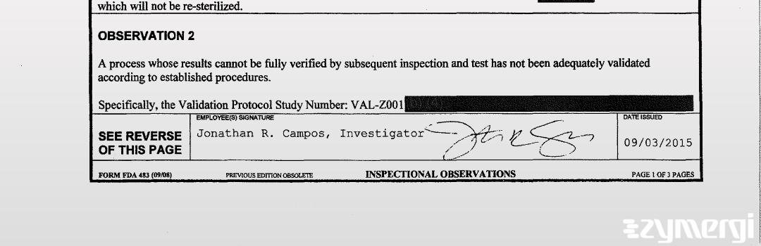 Jonathan R. Campos FDA Investigator
