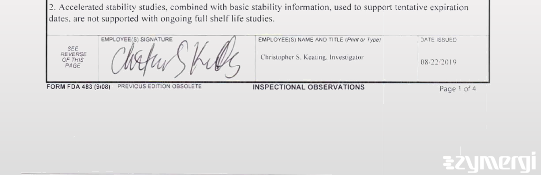 Christopher S. Keating FDA Investigator