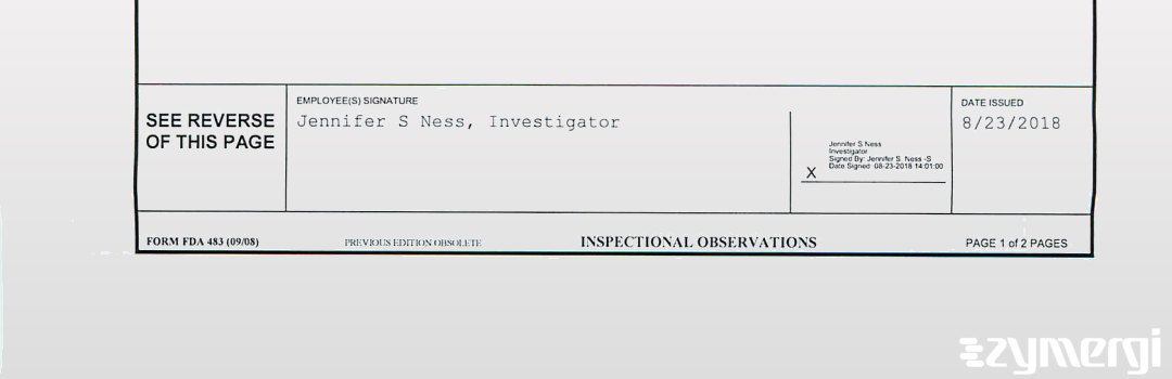 Jennifer S. Ness FDA Investigator 