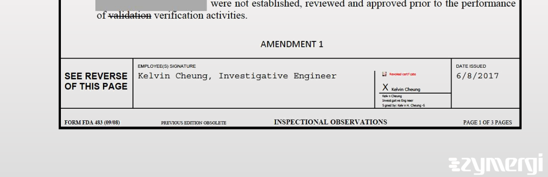 Kelvin Cheung FDA Investigator 