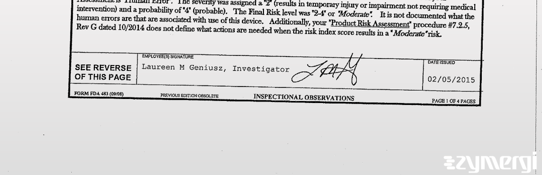 Laureen M. Geniusz FDA Investigator