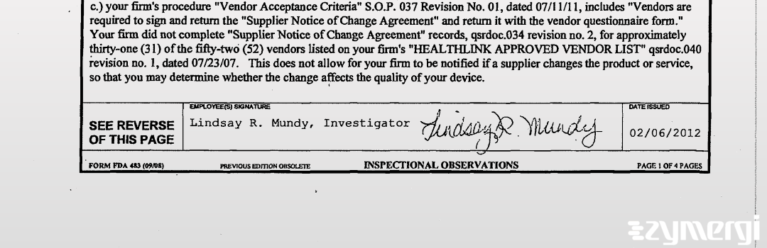 Lindsay R. Hatch FDA Investigator