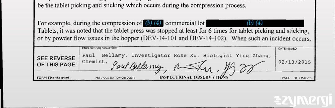 Paul L. Bellamy FDA Investigator 